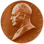 Dwight D Eisenhower Term 1 Presidential Bronze Medal Obverse