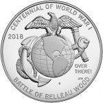 2018 World War I Centennial Commemorative Silver Medal Marines Reverse